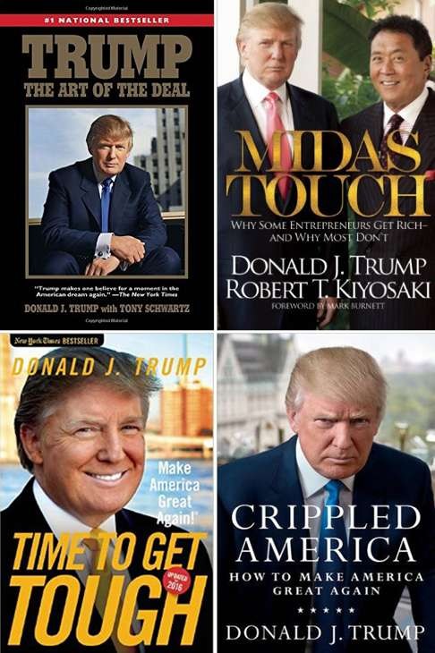 Trump book covers.