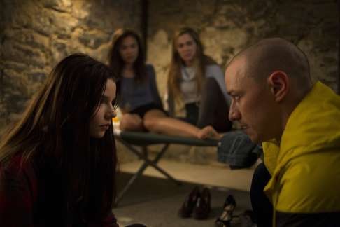 Anya Taylor-Joy (left) and James McAvoy in a scene from Split. Photo: AP