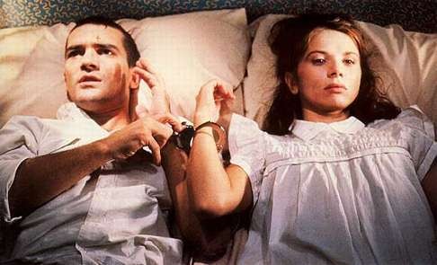 Antonio Banderas and Victoria Abril in a still from Tie Me Up! Tie Me Down! (1990).
