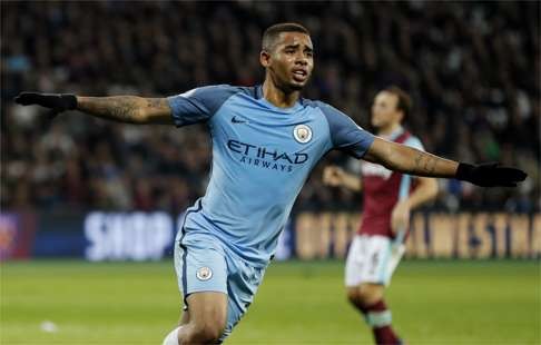 Manchester City’s Gabriel Jesus got on the scoresheet for his new team. Photo: Reuters