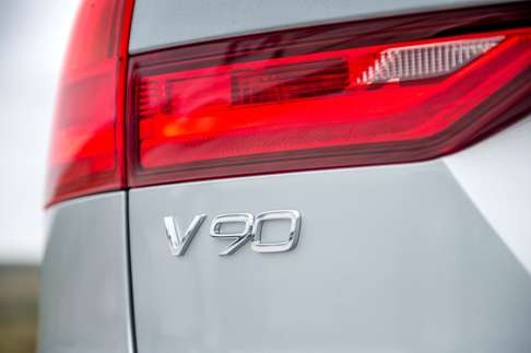 Volvo’s distinctive Thor’s Hammer headlight design in the V90. Photo: Newspress