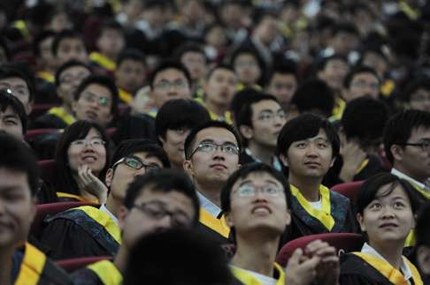 Many of China’s middle-class parents are sending their children to university in the United States. Photo: AFP