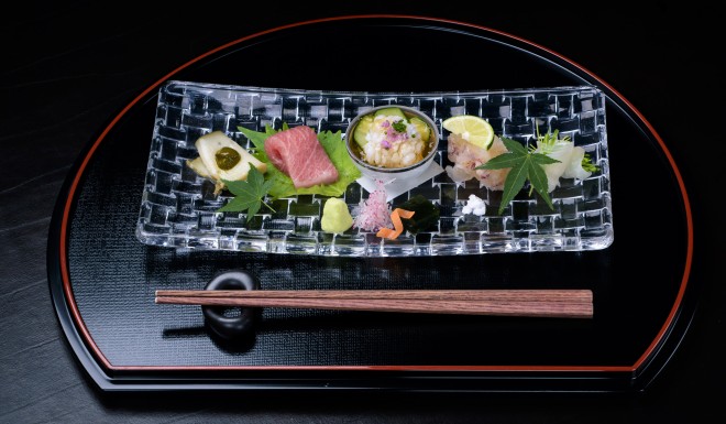 The chefs at Wagyu Kaiseki Den cook to delight taste buds and wow guests with their skillfully crafted dishes