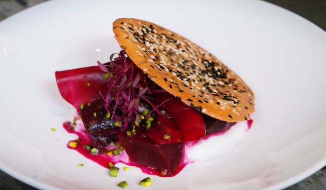 Beetroot two-ways on Tivo's Superfoods summer menu. 