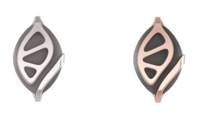 (left to right) Bellabeat’s Leaf Urban in silver and rose gold