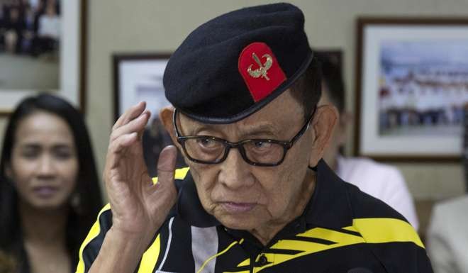 Former Philippine President Fidel Ramos listens to a question during a press briefing in Hong Kong earlier this month. Photo: AP