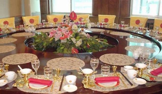 A table set for a lavish banquet in China. Photo: SCMP Pictures