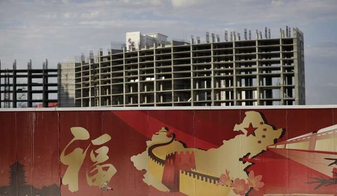 A wall with Chinese symbols near the Resorts World property in Las Vegas. The Asian-themed casino property is projected to open in 2019. Photo: AP