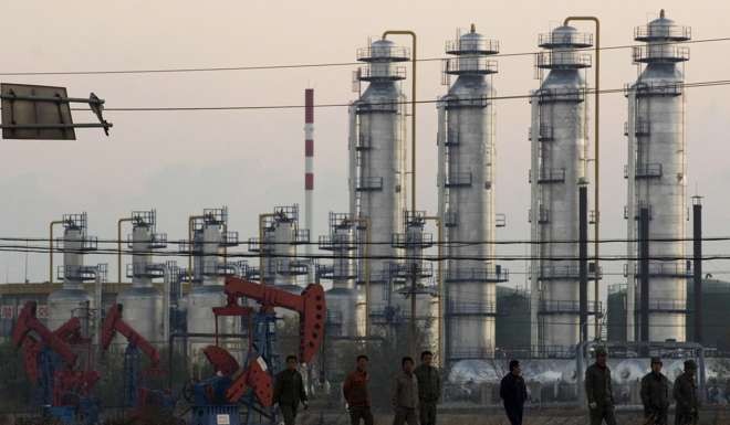 Sinopec’s Shengli oilfield, its second largest oil production base in China. Photo: EPA