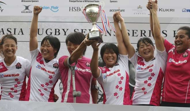 Japan celebrate after their win. Photo: Felix Wong