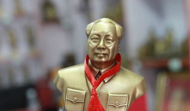 A statue of Mao at a shop in Shaoshan, his hometown. Photo: Simon Song