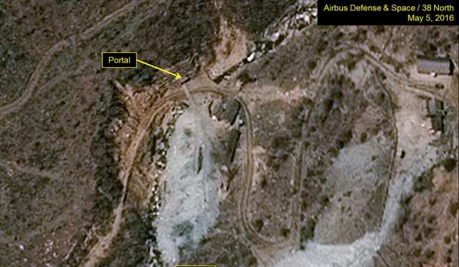 The Punggye-ri test site in North Korea is seen in a satellite image taken in May. Photo: Reuters
