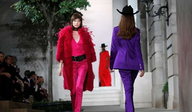 Models present creations from the Ralph Lauren collection. Photo: Reuters