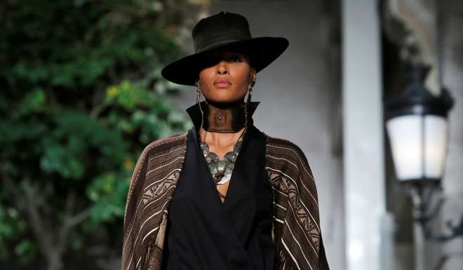 A look from the Ralph Lauren collection presented on Madison Avenue, New York. Photo: Reuters