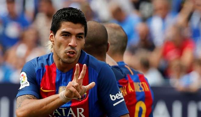 Luis Suarez is very happy. Photo: Reuters