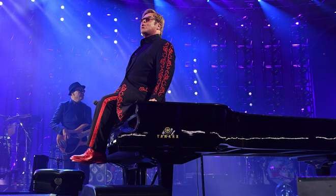 Musician Elton John performs as part of the Apple Music Festival in London on Sunday, September 18, 2016. Photo: AP