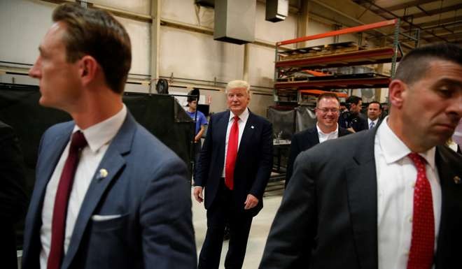 Republican presidential nominee Donald Trump tours the Staub Manufacturing plant in Dayton, Ohio last week