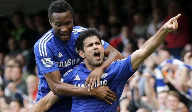 Diego Costa condemns Arsenal to another defeat in a London derby. Photo: Reuters