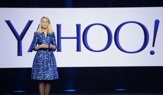 Yahoo CEO Marissa Mayer speaking during her keynote address at the 2014 International CES in Las Vegas, Nevada in January 2016. Photo: AFP