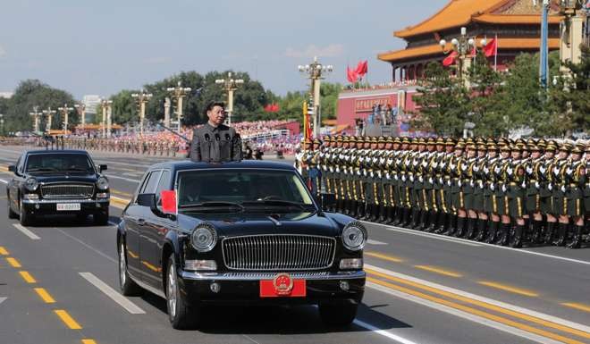 Party general secretary Xi Jinping inspects troops during a parade in Beijing in September last year commemorating the 70th anniversary of victory over Japan. Photo: Xinhua