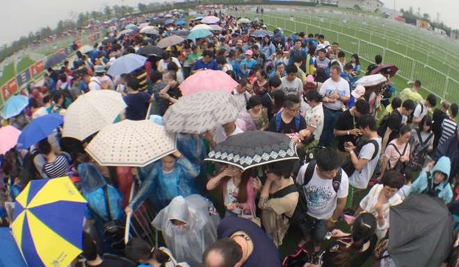 Social media has been abuzz with claims that queuing times are far too long at the new Shanghai site: Photo: Simon Song