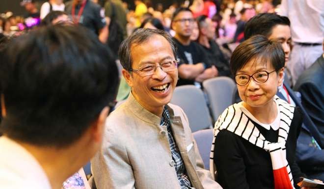 Top politician Jasper Tsang Yok-sing enjoys the fights. Photo: Unus Alladin