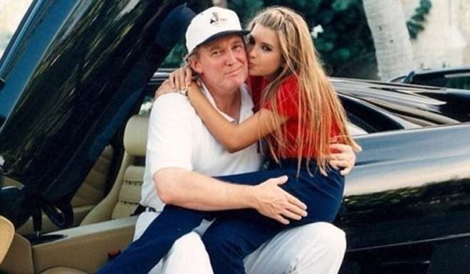 Teenage Ivanka and her father Donald Trump in an old photo. File photo: Instagram