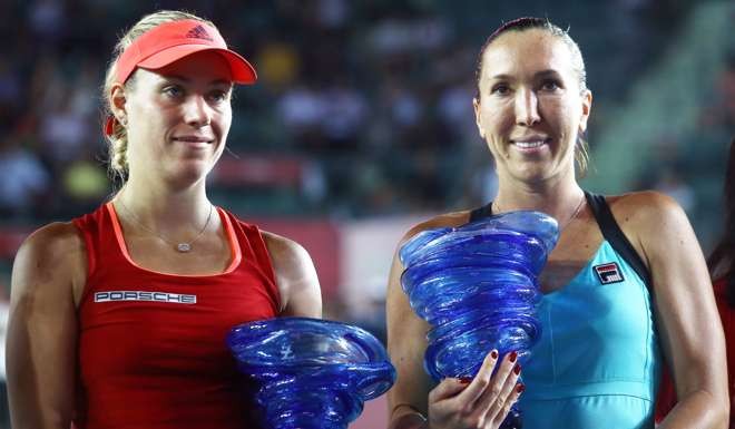 Jelena Jankovic (right) beat Angelique Kerber in last year’s final. Photo: Sam Tsang