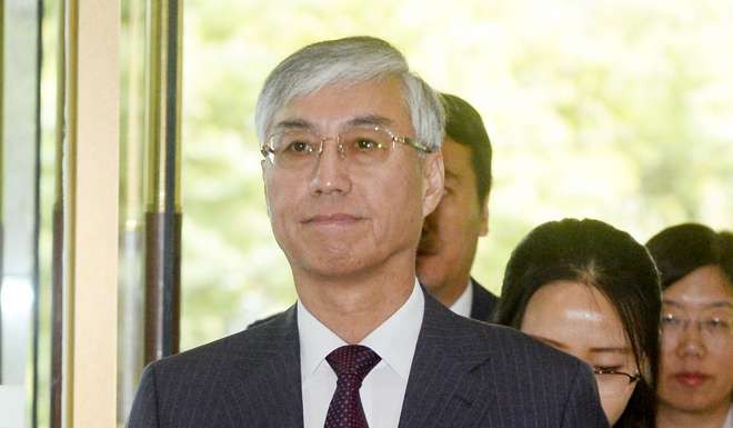 Chinese Ambassador to South Korea Qiu Guohong is summoned to South Korea's Foreign Ministry in Seoul. Photo: Kyodo