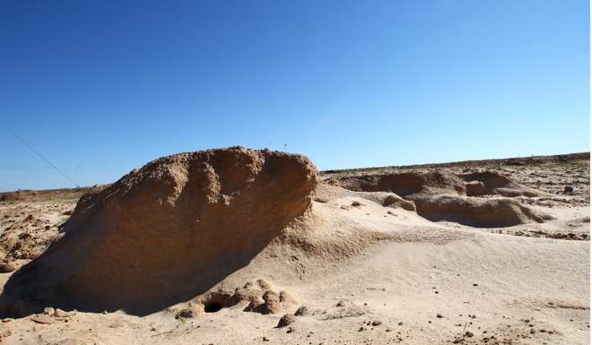 Parts of the grasslands in New Barag Left Banner are turning into desert. Photo: Simon Song