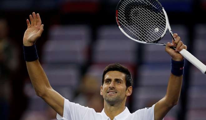 Novak Djokovic reached the quarter-finals of the Shanghai Masters with a straight-sets win over Vasek Pospisil of Canada. Photo: Reuters