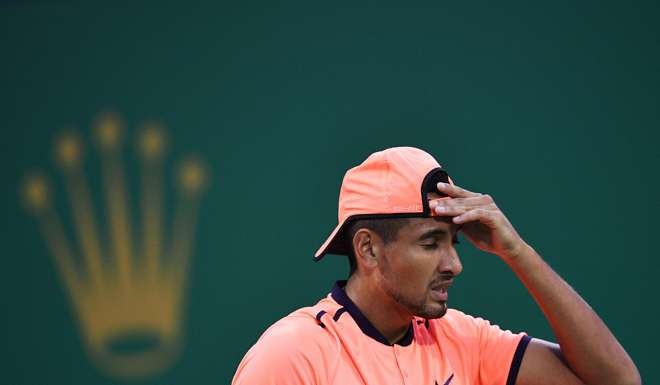 Nick Kyrgios was fined US$16,500 for not giving his best on the court in losing to Mischa Zverev of Germany at the Shanghai Masters. Photo: AFP