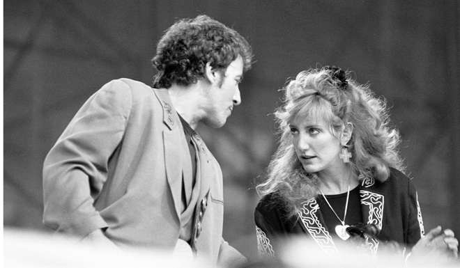 Springsteen with his wife, Patti Scialfa, in 1988.