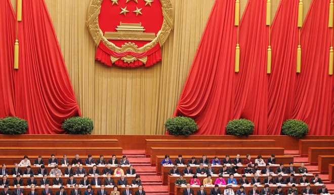 The fourth session of the 12th National People’s Congress in progress at the Great Hall of the People in Beijing on March 13. Photo: Simon Song