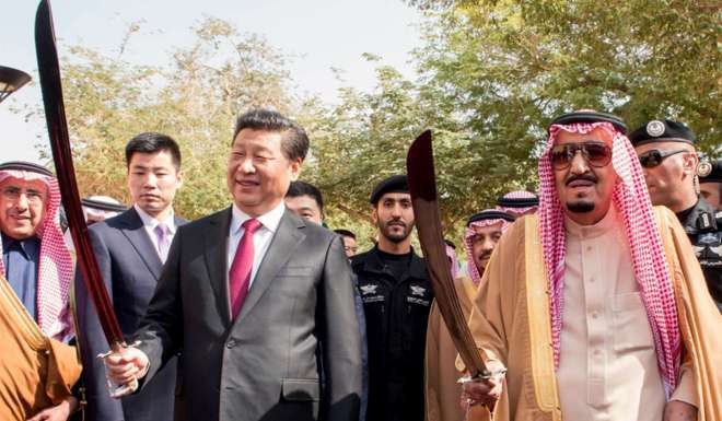 President Xi Jinping pictured with King Salman bin Abdulaziz during the Chinese head of state’s visit to Saudi Arabia in January. Photo: AFP