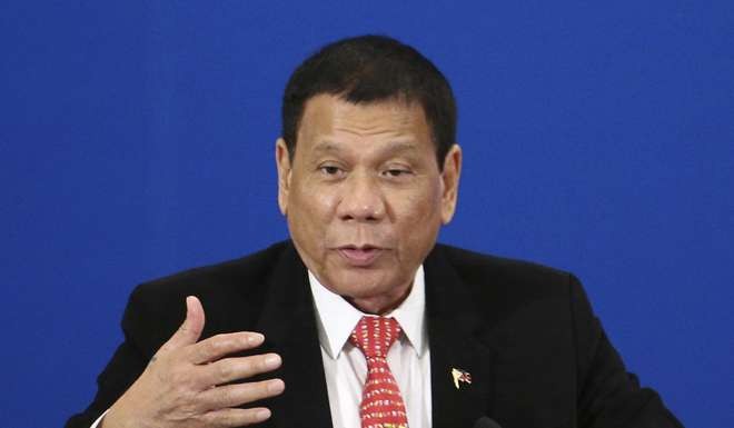 Philippine President Rodrigo Duterte during his recent trip to Beijing. Photo: AP