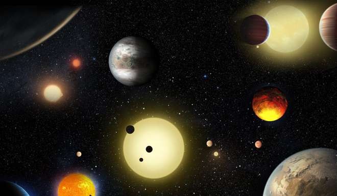 A Nasa artist's impression of planetary discoveries made by the Kepler space telescope. Photo: EPA