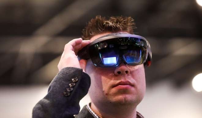A Microsoft HoloLens augmented reality headset. Photo: Bloomberg