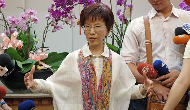 Hung Hsiu-chu is seen as the standard-bearer for the KMT’s more conservative wing. Photo: AFP