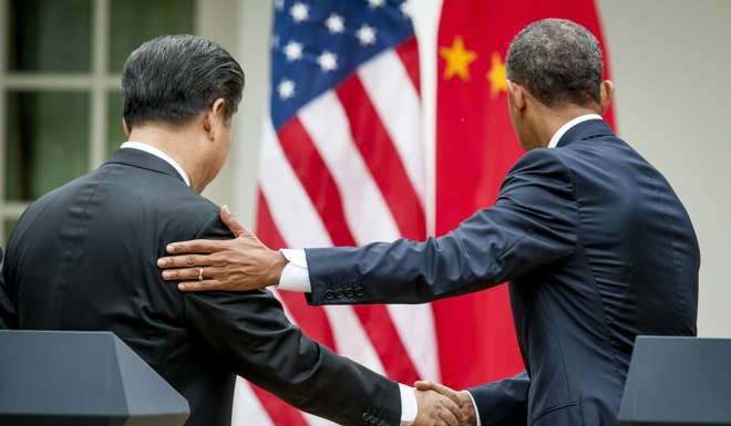 China’s President Xi Jinping (left) with US President Barack Obama in Washington in September 2015. Photo: Bloomberg