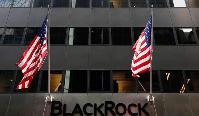 The BlackRock logo in New York City. Photo: Reuters