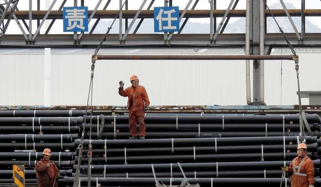 China’s output of steel rose 4 per cent in October compared with the same month last year. Photo: AFP