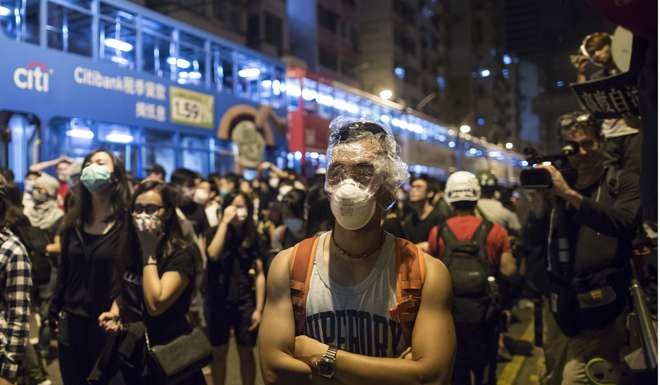 A rally last week against the interpretation of the Basic Law saw clashes with the police. We can expect more radical protests to come in the years ahead. Photo: Bloomberg