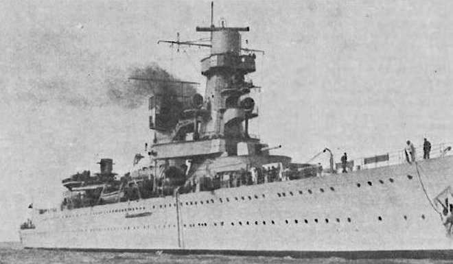 HNLMS De Ruyter, which was sunk in the Battle of Java in 1942.