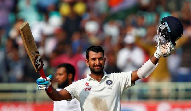 Cheteshwar Pujara made 119 and put on a marathon 226-run stand for the third wicket with Virat Kohli.