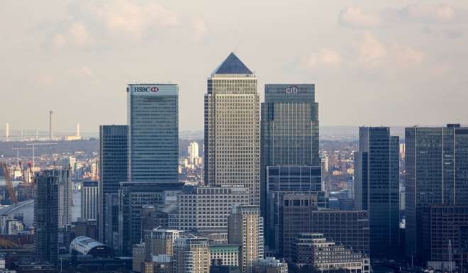 Buildings in the Canary Wharf development, east of the City of London. Photo; Bloomberg