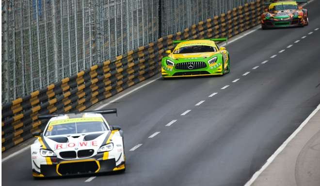 Kuo Kuo-hsin (centre) of D2 Racing Team competes for SJM Macau GT Cup - FIA GT World Cup during 63rd Macau Grand Prix.18NOV16 SCMP/K. Y. Cheng