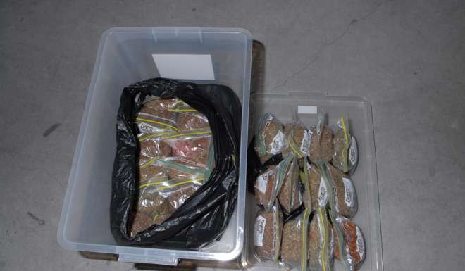 The consignment contained in excess of 500 kilograms of crystal MDMA. This equates to approximately 1.7 million ecstasy tablets, and has an estimated street value of AU$60 million. Photo: Australian Federal Police