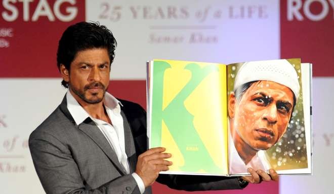 Shah Rukh Khan at the launch this month of a book about his Bollywood career. Photo: AFP