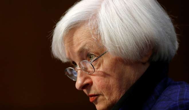 US Federal Reserve Board chair Janet Yellen testifies before a Congressional Joint Economic hearing on Capitol Hill in Washington. Photo: Reuters